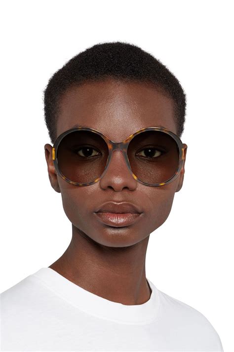 givenchy tortoiseshell studded round sunglasses